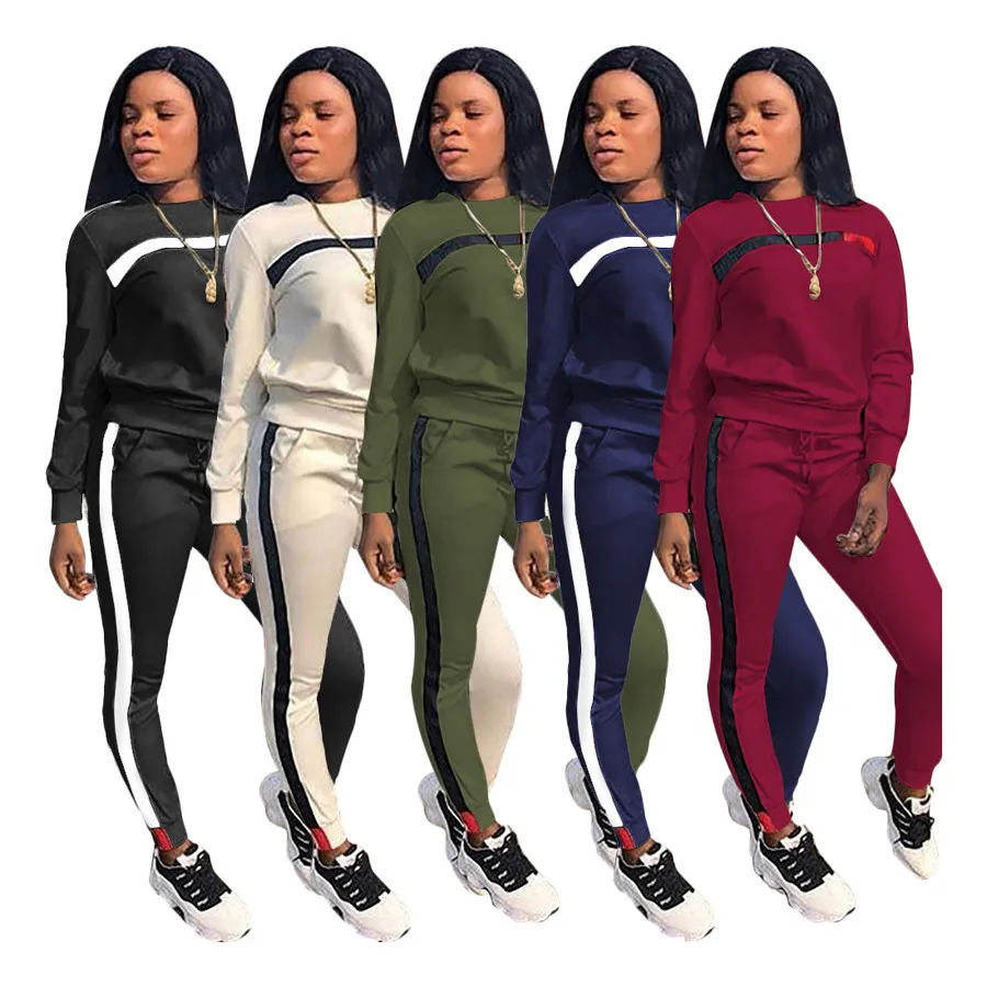LXE-S040 fall fashion women casual clothes sports suit top sweater and long pants side stripe jogger two 2 piece set
LXE-S040 fall fashion women casual clothes sports suit top sweater and long pants side stripe jogger two 2 piece set