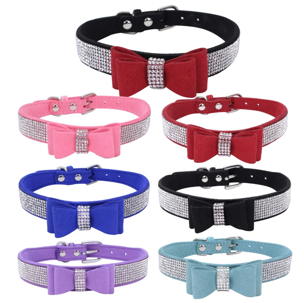 Dog Jewelry Necklace Rhinestone bow pet collar dog chain pet supplies Amazon hot PU dog collar, 10 styles
Dog Jewelry Necklace Rhinestone bow pet collar dog chain pet supplies Amazon hot PU dog collar, 10 styles