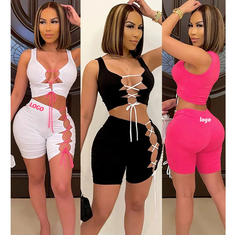 Free Shipping bandage Solid booty Short Pants Outfits Two Piece Shorts Set Women Clothing Summer Biker Short 2 Piece Set, Customized color
Free Shipping bandage Solid booty Short Pants Outfits Two Piece Shorts Set Women Clothing Summer Biker Short 2 Piece Set, Customized color