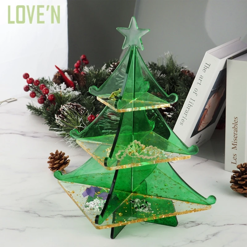 LOVE'N LV0865T Christmas Tree decorations silicone mold for resin jewelry storage trinket box
LOVE'N LV0865T Christmas Tree decorations silicone mold for resin jewelry storage trinket box