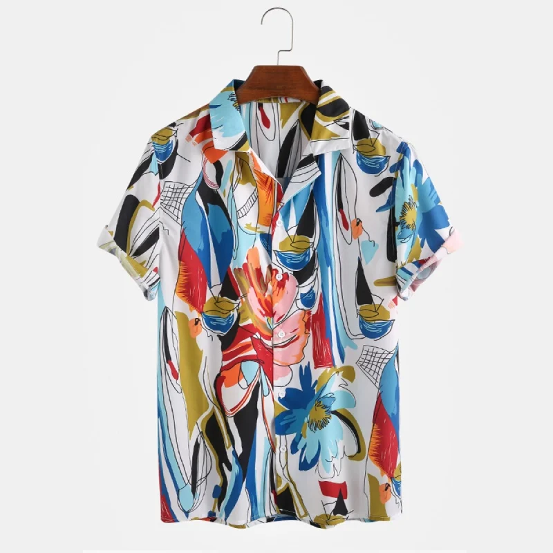Wholesale New Summer Men Gentleman Korean Fashion Button-down Short Sleeve Shirt Lapel Collar Printing Casual Tops T-shirt Shirt
Wholesale New Summer Men Gentleman Korean Fashion Button-down Short Sleeve Shirt Lapel Collar Printing Casual Tops T-shirt Shirt