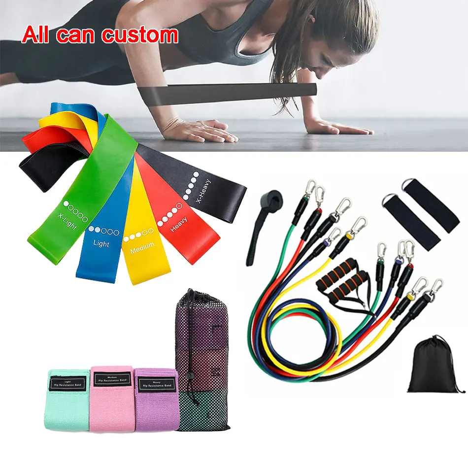 Custom Logo Wholesale Stretch Fitness Workout Resistance Bands Set With Logo / Elastic Exercise Resistance Bands, 5 color/set
Custom Logo Wholesale Stretch Fitness Workout Resistance Bands Set With Logo / Elastic Exercise Resistance Bands, 5 color/set