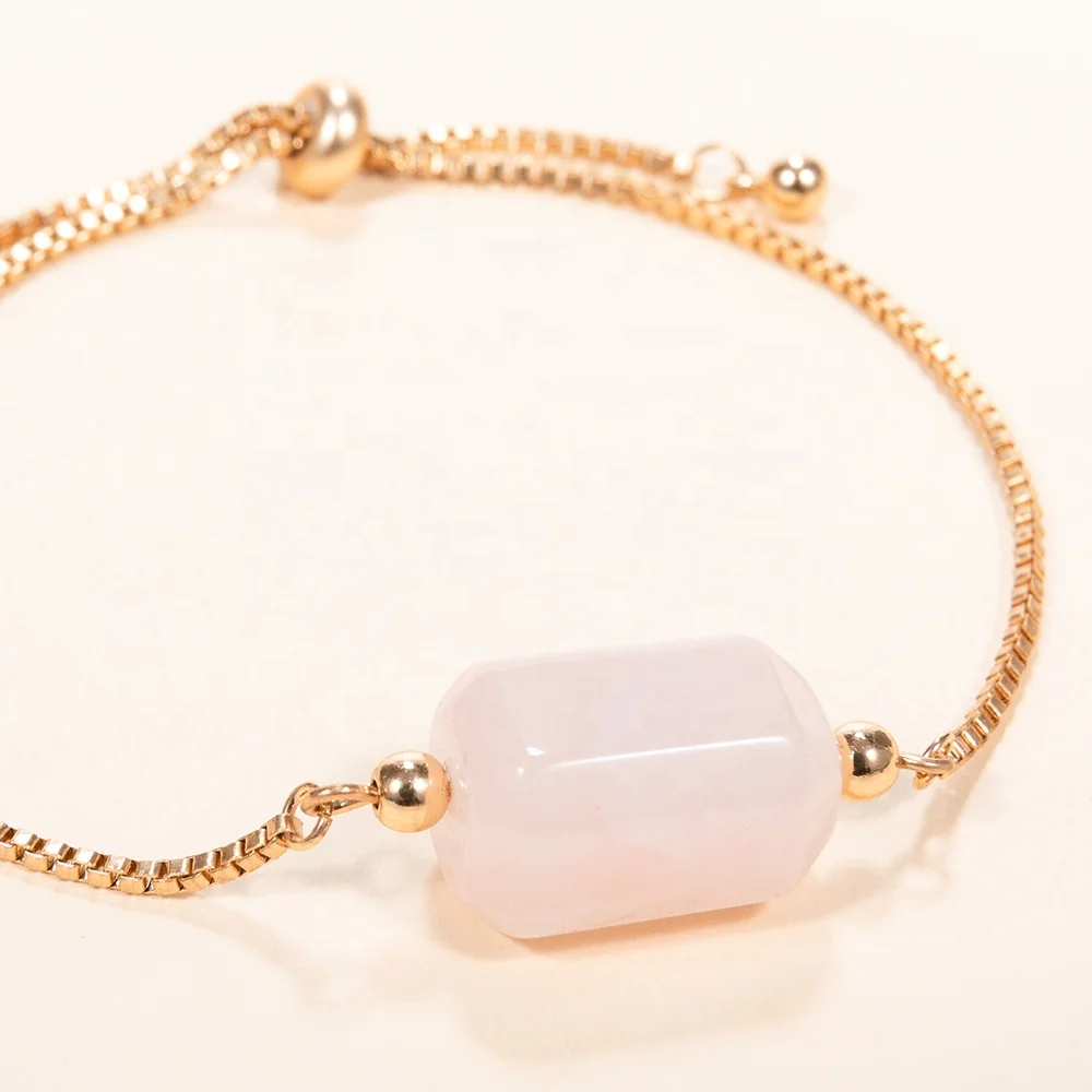 2021 Hot sale rose quartz natural stone lucky wish slider adjustable length gold plated bracelet for women jewelry gift
2021 Hot sale rose quartz natural stone lucky wish slider adjustable length gold plated bracelet for women jewelry gift