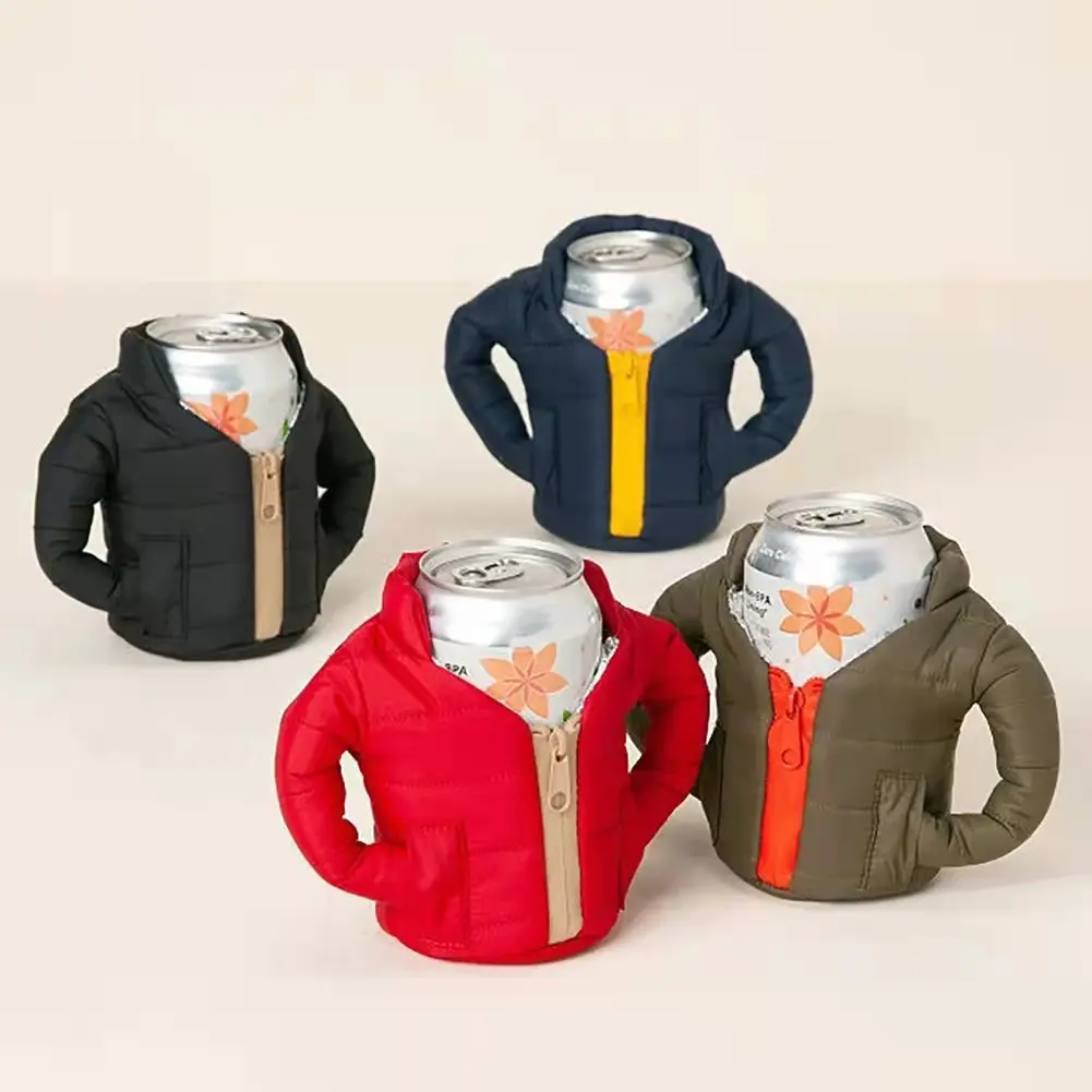 Customized Beer Clothes Down Jacket Cup Cover Cold Beer Coats Gifts, Black &red&green&black
Customized Beer Clothes Down Jacket Cup Cover Cold Beer Coats Gifts, Black &red&green&black