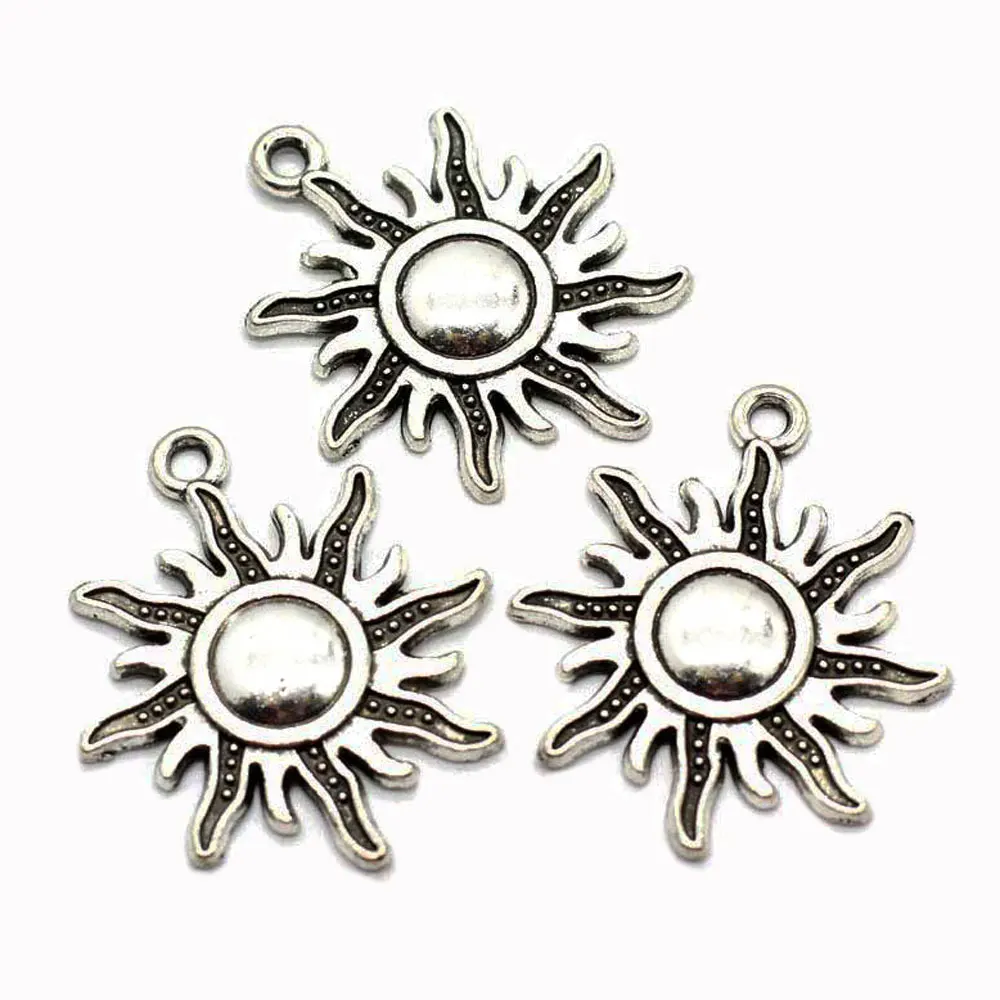 Hot Selling 23*28MM Silver Sunshine Charms In Bulk 50Pcs/Lot Sun With Rays Pendants For Jewelry Making Findings DIY, As picture
Hot Selling 23*28MM Silver Sunshine Charms In Bulk 50Pcs/Lot Sun With Rays Pendants For Jewelry Making Findings DIY, As picture
