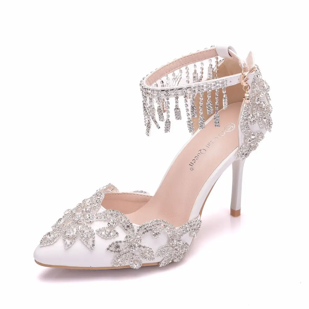 shinnning wedding party shoes for bride pointed toe heel 9.5cm women high heel sandals
shinnning wedding party shoes for bride pointed toe heel 9.5cm women high heel sandals
