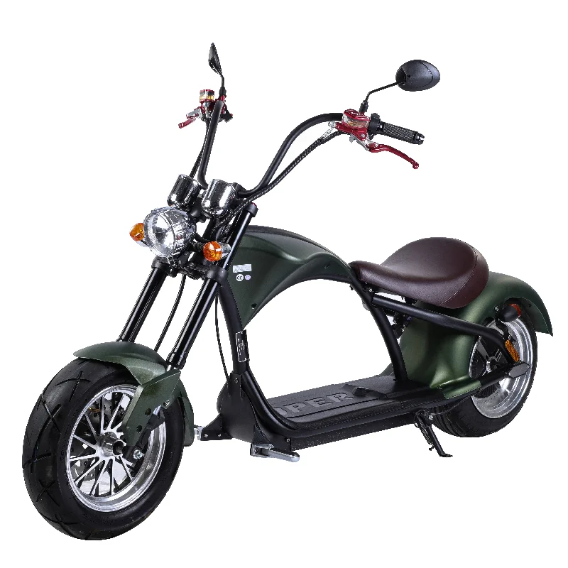 

Electric Motorcycle Bike 60V 12AH/20Ah 100-240W Scooters 2 Wheel Electric Scooters Citycoco For Adult, Black/green