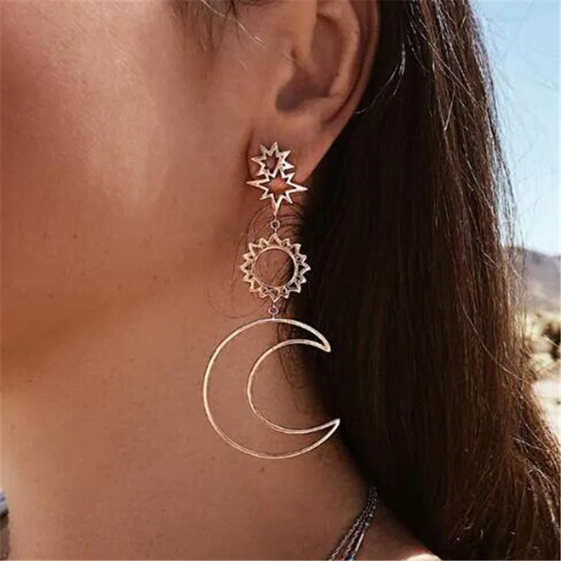 2020 new retro earrings god asymmetric moon sun Dangle Drop boho ethnic earring Jewelry, As pic
2020 new retro earrings god asymmetric moon sun Dangle Drop boho ethnic earring Jewelry, As pic