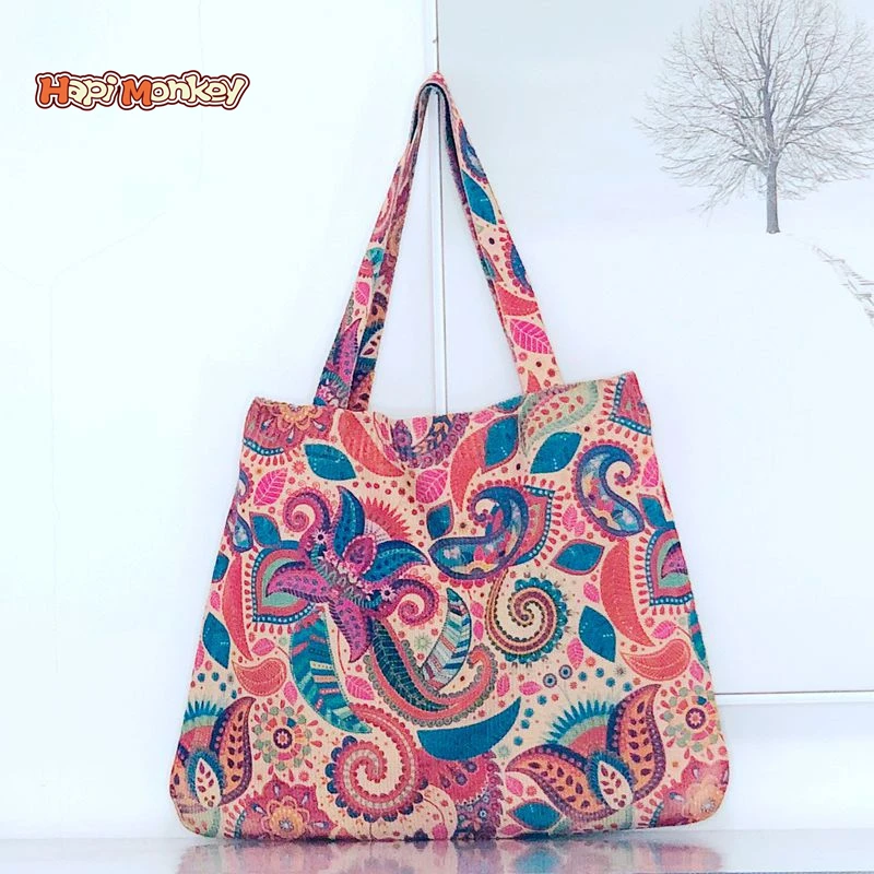 HapiMonkey HMNY209 Printed Shoulder Hand Bag Custom Cotton Big Tote Bag 
HapiMonkey HMNY209 Printed Shoulder Hand Bag Custom Cotton Big Tote Bag