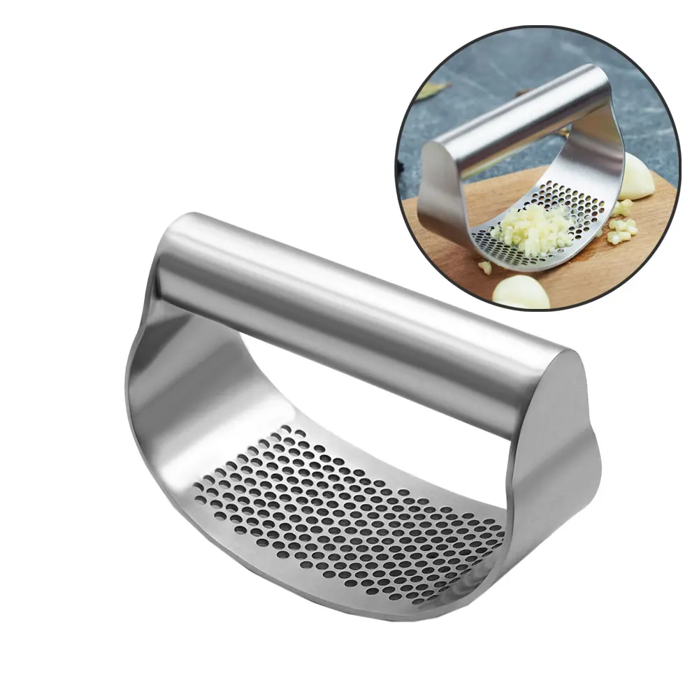 Manual Garlic Press Tool sets Stainless Steel Garlic Presses Cooking Gadgets Tool Curved Garlic Grinding Slicer Chopper
Manual Garlic Press Tool sets Stainless Steel Garlic Presses Cooking Gadgets Tool Curved Garlic Grinding Slicer Chopper