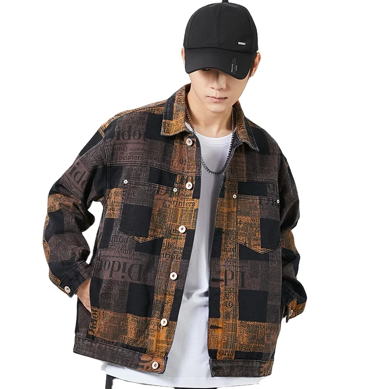 2021 Hot Popular Patchwork plaid coat Denim Jackets Loose Fitting Casual Vintage Wash Jacket, Customized color
2021 Hot Popular Patchwork plaid coat Denim Jackets Loose Fitting Casual Vintage Wash Jacket, Customized color