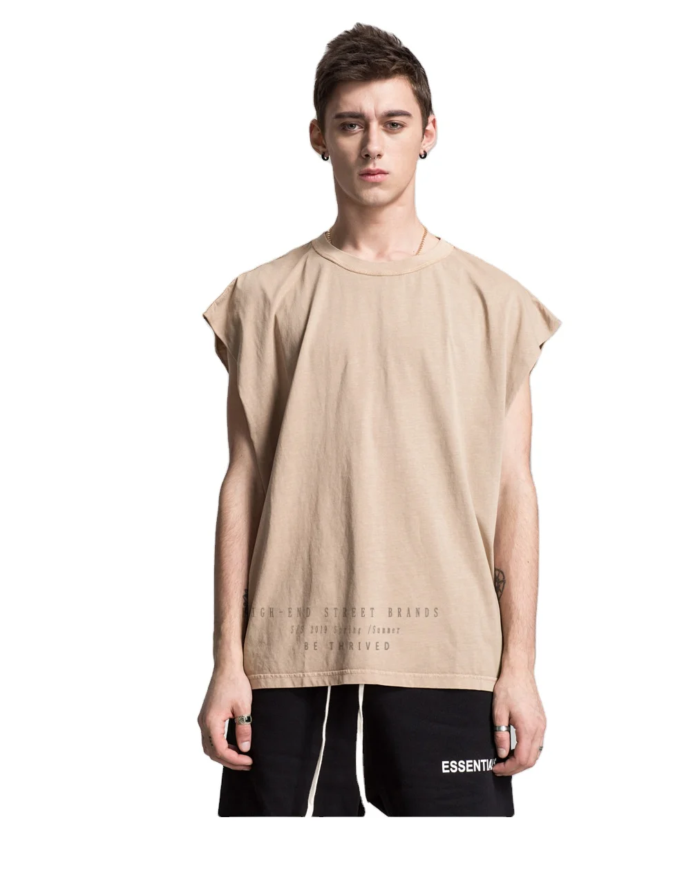 Loose-fit T-shirt Summer High Street Retro Old Sleeveless Hip-hop Waistcoat Solid Color T-shirt Vest Men
Loose-fit T-shirt Summer High Street Retro Old Sleeveless Hip-hop Waistcoat Solid Color T-shirt Vest Men