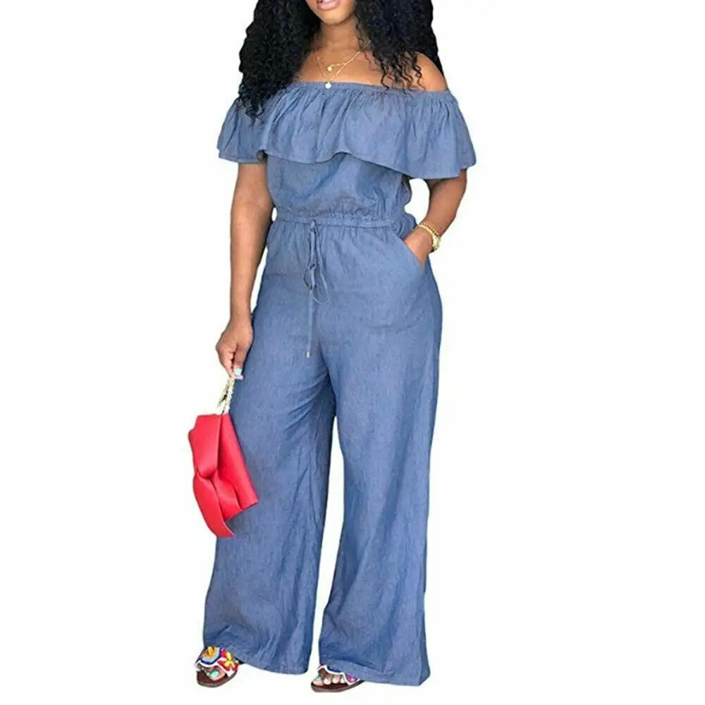 Frills 4XL fashion women denim jumpsuit autumn and winter sexy jeans jumpsuit for women and girls, Light blue,dark blue, gray color,customized color
Frills 4XL fashion women denim jumpsuit autumn and winter sexy jeans jumpsuit for women and girls, Light blue,dark blue, gray color,customized color