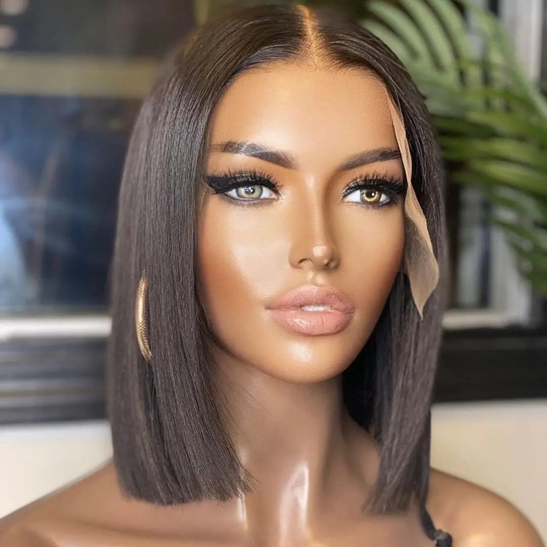 Peluca Sinteticas Piano Black Straight Lacefront Pre Pluck Closure Frontal Natural Short Bob HD Lace Front synthetic Hair Wigs
Peluca Sinteticas Piano Black Straight Lacefront Pre Pluck Closure Frontal Natural Short Bob HD Lace Front synthetic Hair Wigs