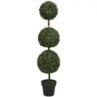 New design 116 cm spiral boxwood double artificial ball topiary outdoor trees for garden home decoration