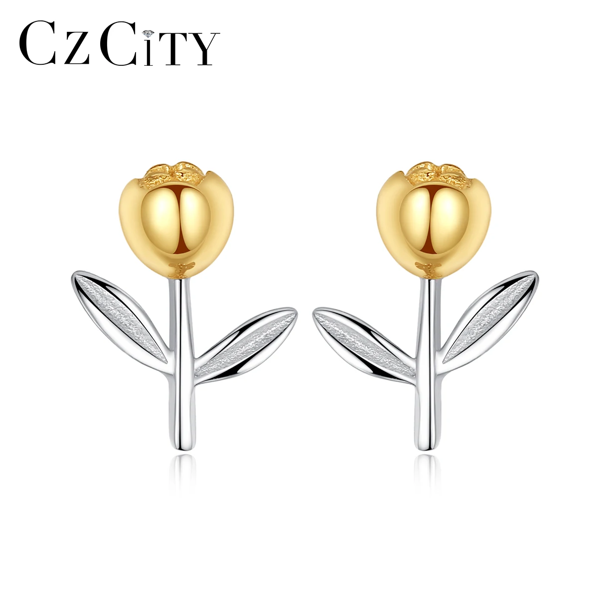 Wholesale Stock Silver Flower Earrings Gold Plated S925 Sterling Silver Rose Flower Stud Earrings for Gift
Wholesale Stock Silver Flower Earrings Gold Plated S925 Sterling Silver Rose Flower Stud Earrings for Gift