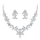 High grade crystal diamond wedding Earring Necklace Jewelry Set
