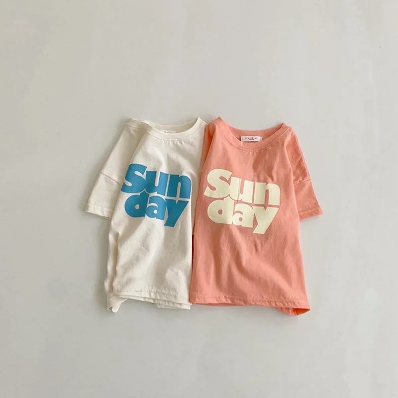 Wholesale 2021 summer baby sunday t shirt