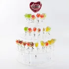 3 Tier 64 Hole Clear Acrylic Cake Pop Lollipop Display Stand