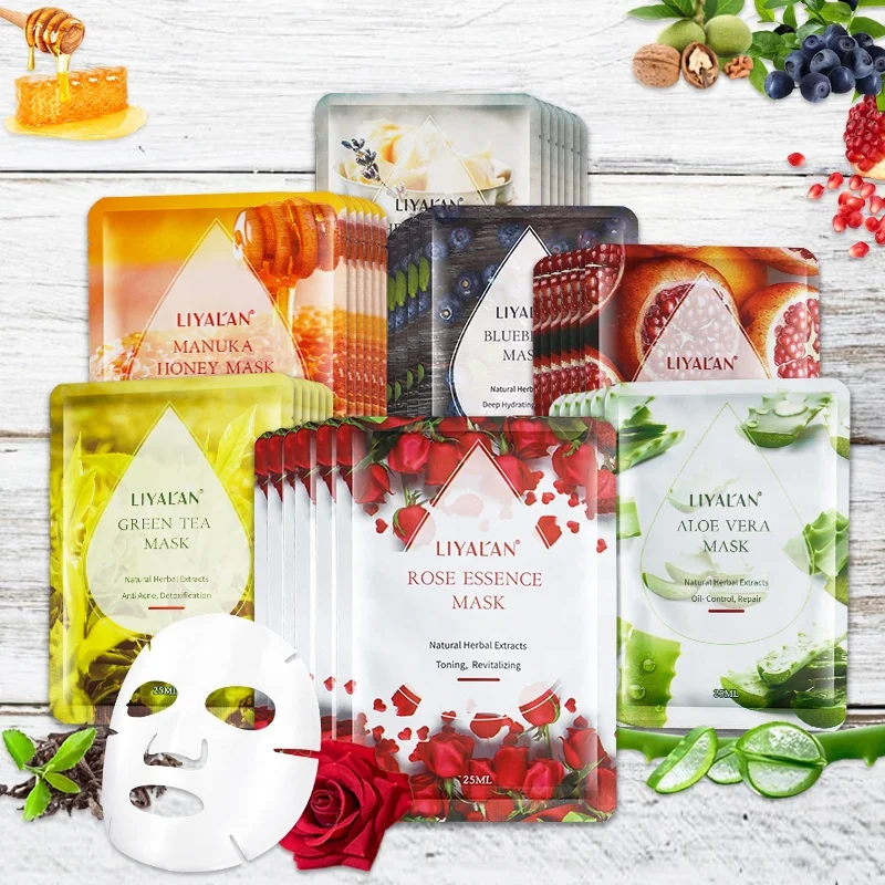 Face Sheet Mask Organic Plant Fruit Whitening Moisturizing Beauty Skin Care Facial Mask
Face Sheet Mask Organic Plant Fruit Whitening Moisturizing Beauty Skin Care Facial Mask