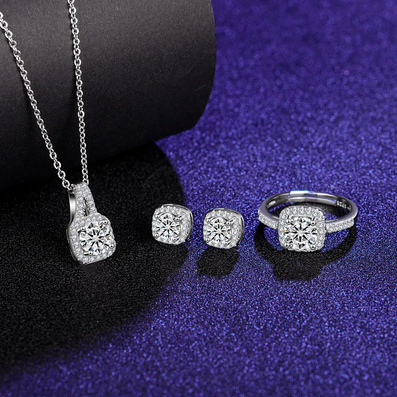 High Quality 925 Silver Cz Zirconia Necklace Ring Earring Women Bridal Wedding Fashion Jewelry Set
High Quality 925 Silver Cz Zirconia Necklace Ring Earring Women Bridal Wedding Fashion Jewelry Set