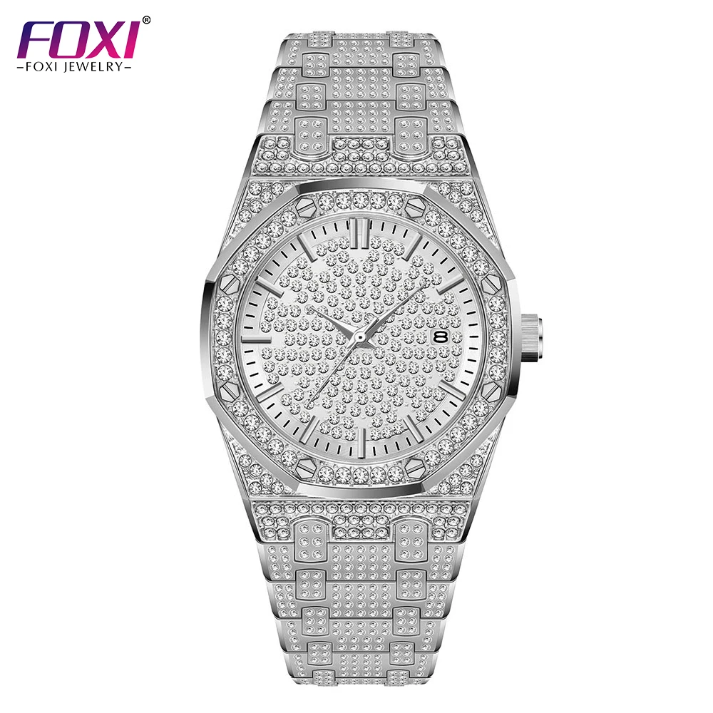 New Hip Hop Style Waterproof Automatic Calendar Full Iced Out Diamond Men Wrist Watch
New Hip Hop Style Waterproof Automatic Calendar Full Iced Out Diamond Men Wrist Watch