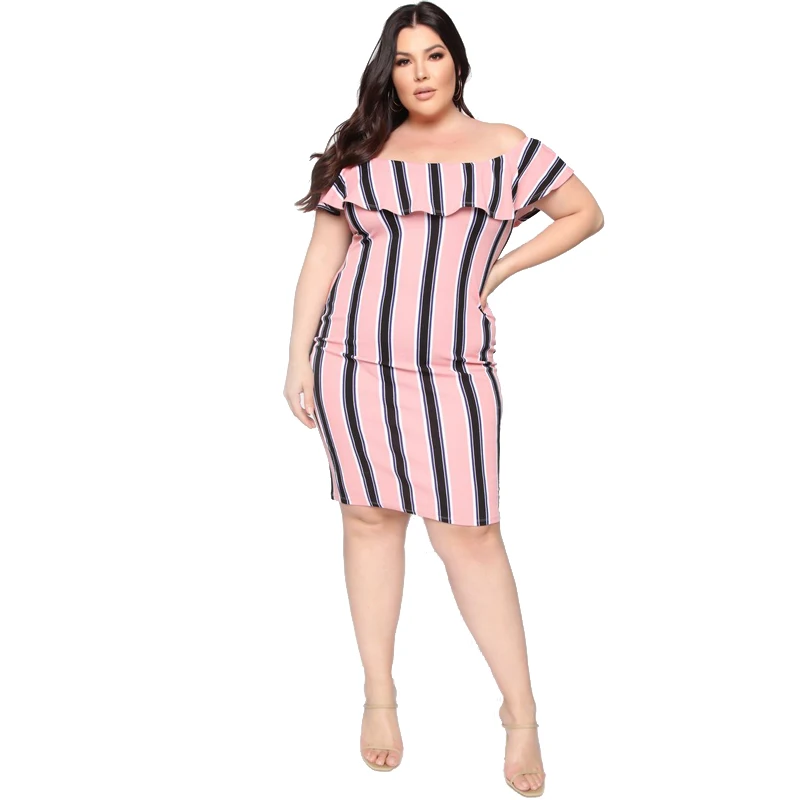 2022 new fashion plus size women's dress summer striped one shoulder lotus leaf collar plus size dress
2022 new fashion plus size women's dress summer striped one shoulder lotus leaf collar plus size dress