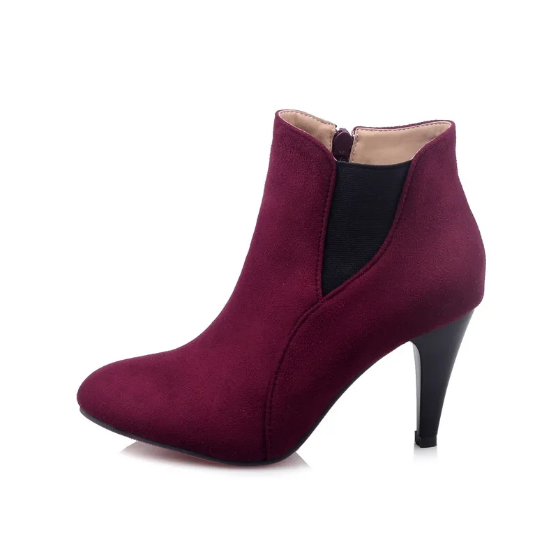 Hot Sale Autumn Winter Boot Heel Ankle High Heel Women's Frosted Leather Boot, Black/red/blue
Hot Sale Autumn Winter Boot Heel Ankle High Heel Women's Frosted Leather Boot, Black/red/blue