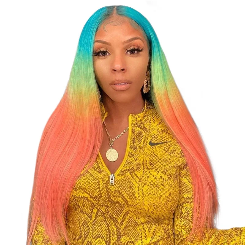 Cara Hair 130% Density T# Rainbow Color Brazilian Colorful Human Hair Full Lace Wig
Cara Hair 130% Density T# Rainbow Color Brazilian Colorful Human Hair Full Lace Wig