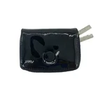 Black Wallet ANMAI Leather Black Shiny Wallet Card Holder Coin Purse