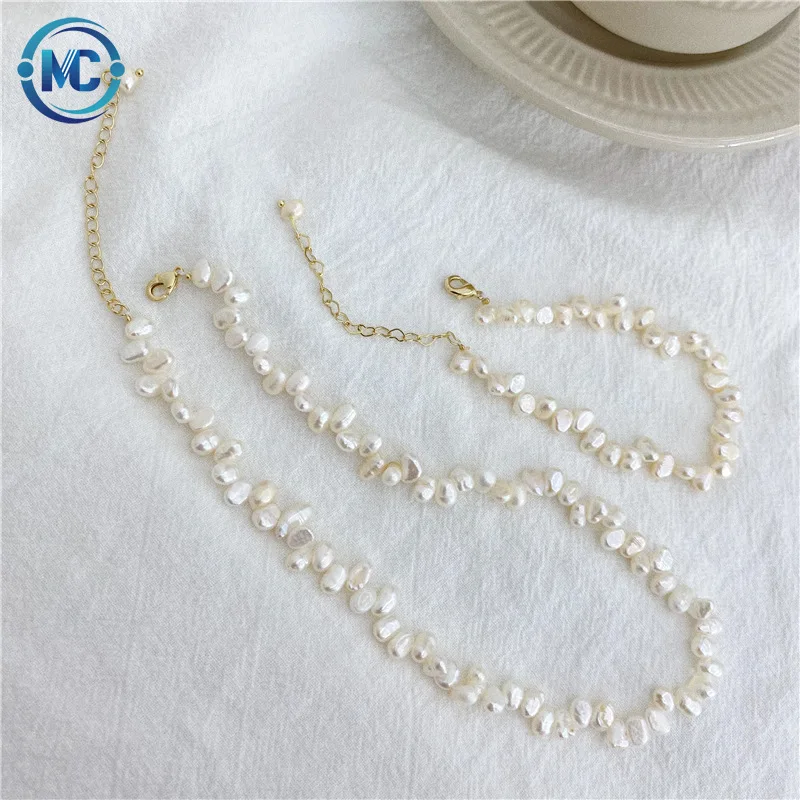 Fashion pearl necklace retro simple fashion ins irregular freshwater pearl necklace, White
Fashion pearl necklace retro simple fashion ins irregular freshwater pearl necklace, White