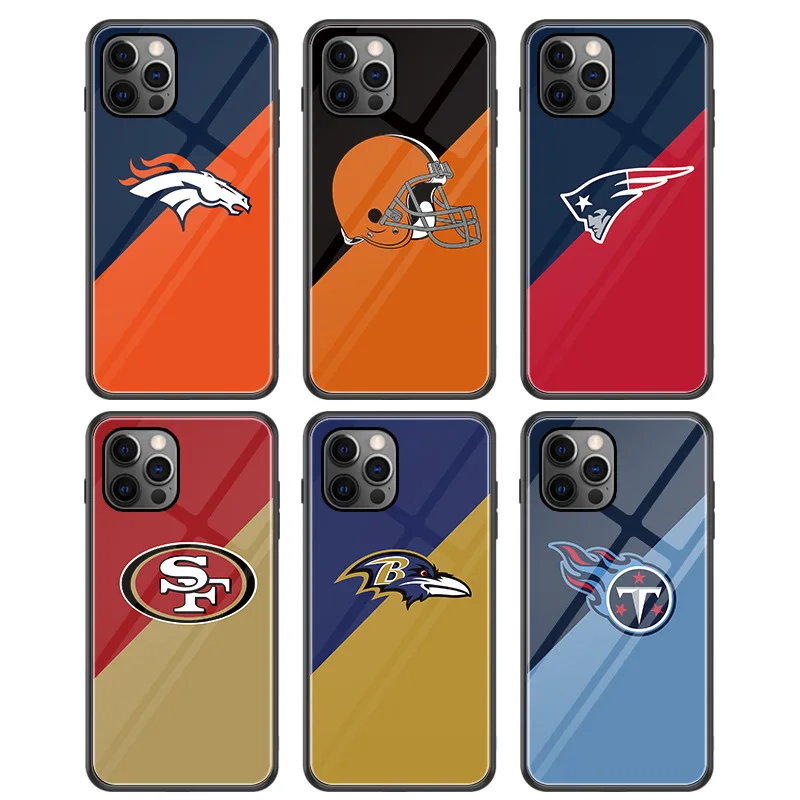Custom logo NFL Football Designer NFL Logo UV Print Glass Phone Case for iPhone 12 Pro Max XR XS 8 7 Plus
Custom logo NFL Football Designer NFL Logo UV Print Glass Phone Case for iPhone 12 Pro Max XR XS 8 7 Plus