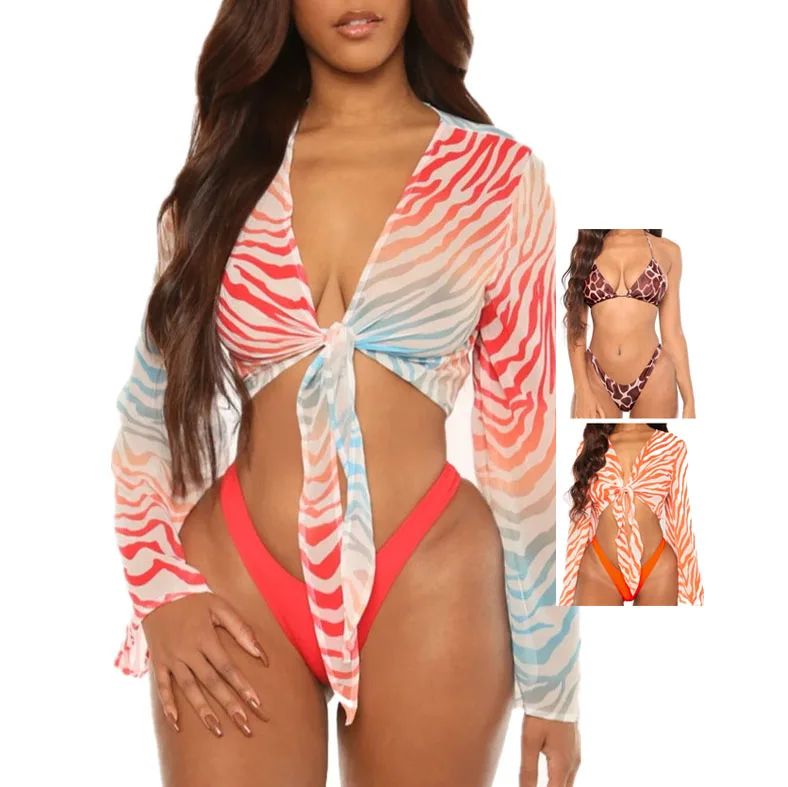 Women swimwear with Mesh crop top Female Thong 3 piece bikini set long sleeve swimwear 3pc swimsuit
Women swimwear with Mesh crop top Female Thong 3 piece bikini set long sleeve swimwear 3pc swimsuit