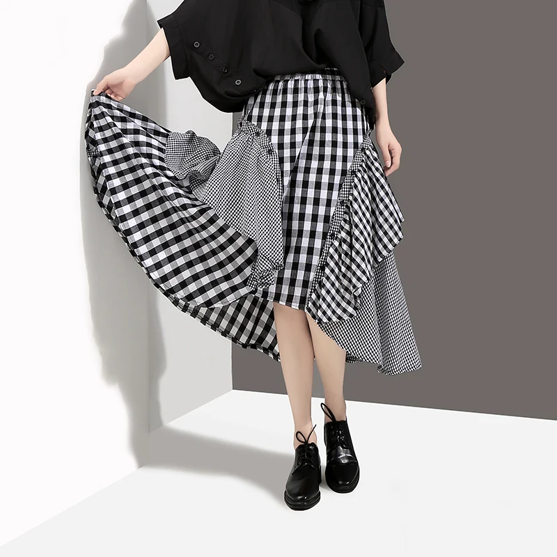 2019 Latest Stylish Korean Style Black White Plaid Patchwork Long High Waist Irregular Hem Girl Party Skirt 3531
2019 Latest Stylish Korean Style Black White Plaid Patchwork Long High Waist Irregular Hem Girl Party Skirt 3531