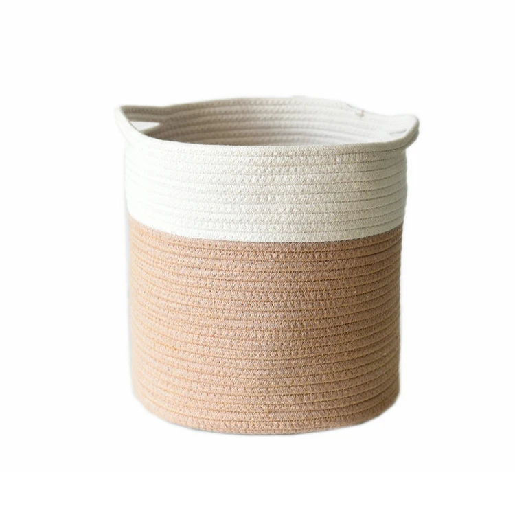 YanYi household Handmade Cotton rope plant basket woven home decor basket plant basket with handles
YanYi household Handmade Cotton rope plant basket woven home decor basket plant basket with handles