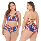 bathing suits American flag swimsuit Fashion Women Sexy Bikini Plus Size Swimwear & Beachwear