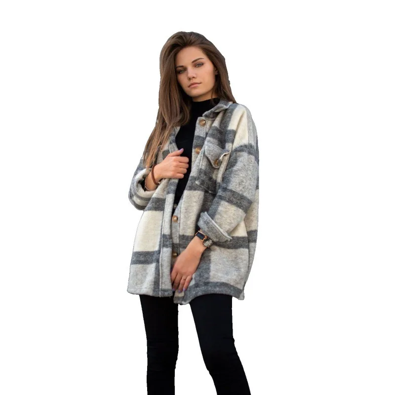 YIWU XINYU XS feece Fall women's jackets winter coats for women 2021 with long sleeve lapel loose plaid casual jacket
YIWU XINYU XS feece Fall women's jackets winter coats for women 2021 with long sleeve lapel loose plaid casual jacket