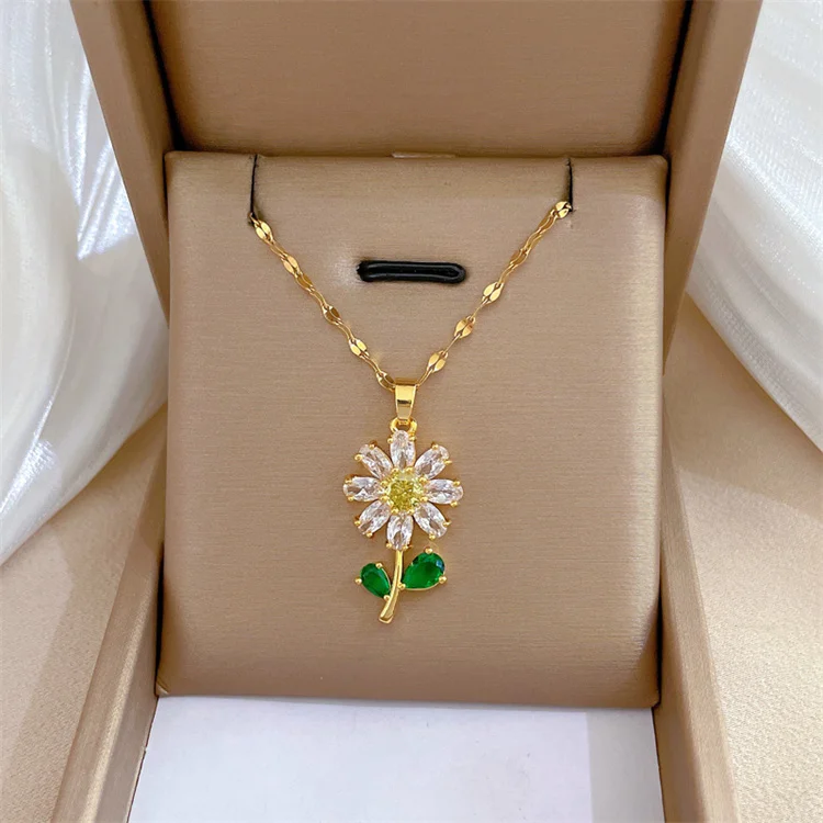 Wholesale Vintage Titanium Steel 18k Gold Plated Women Zircon Luxury Pink Crystal Flower Pendent Necklace
Wholesale Vintage Titanium Steel 18k Gold Plated Women Zircon Luxury Pink Crystal Flower Pendent Necklace