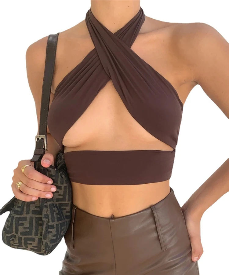 DUODUOCOLOR Fashionable casual sexy solid color cross chest wrap vest summer 2021 trendy tops woman clothes D97881
DUODUOCOLOR Fashionable casual sexy solid color cross chest wrap vest summer 2021 trendy tops woman clothes D97881