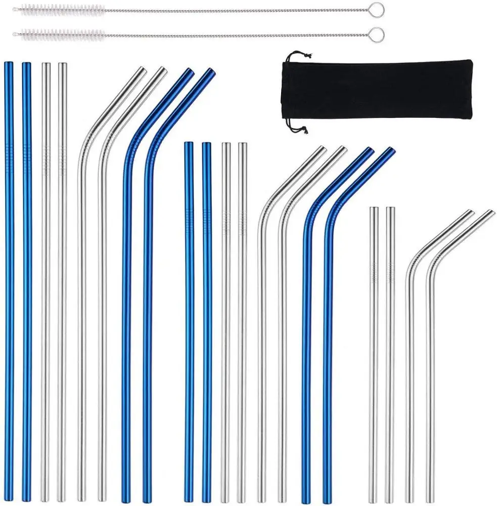Custom logo Eco Friendly Reusable Stainless Steel Drinking Metal Straw with Silicone Tips, Customized
Custom logo Eco Friendly Reusable Stainless Steel Drinking Metal Straw with Silicone Tips, Customized