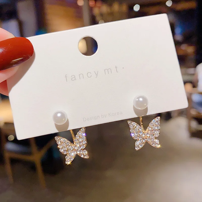 SHARON SH703 S925 Silver Needle Butterfly Zircon Temperament Super Shining Pearl Earrings
SHARON SH703 S925 Silver Needle Butterfly Zircon Temperament Super Shining Pearl Earrings