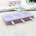 Stick Silicone Ice Cream Mold With Lids-BPA Free Ice Cream Tool Silicone Popsicle Non Stick 3 Cavity Ice Cream Moulds