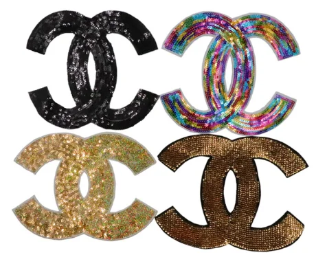 Custom CC Embroidery Sequins Patch2021 Trendy DOUBLE C Sequins Embroidery Patch with CC For Clothing, Red
Custom CC Embroidery Sequins Patch2021 Trendy DOUBLE C Sequins Embroidery Patch with CC For Clothing, Red