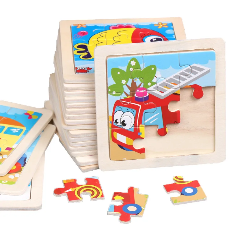 

9 Pieces Preschool Educational Learning Toys Set 3d Puzzle Jigsaw Animals Puzzles For Boys And Girls Wooden Puzzles For Kids
