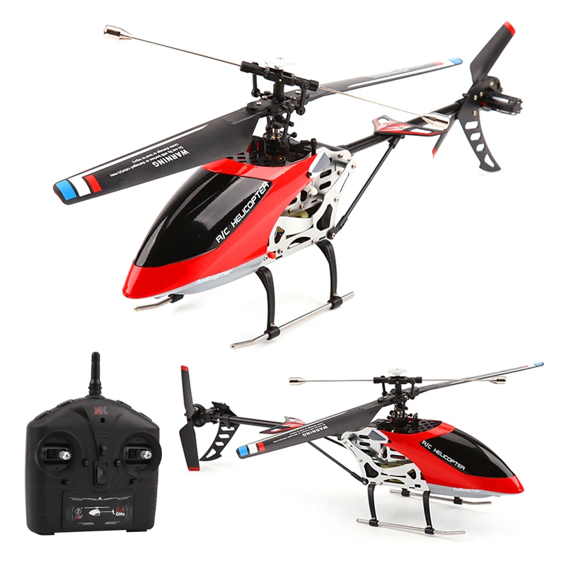 

Hot Selling Wltoys XK V912-A RC Helicopter 2.4G 4CH with Led Light RC Drone Dual Motor Indoor Toys for Kids Children Gifts, Red