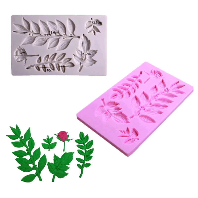 1355 Rose Chocolate Fondant Cake Mould DIY Leaf Cake Surrounding Home Baking Tool, Picture colors
1355 Rose Chocolate Fondant Cake Mould DIY Leaf Cake Surrounding Home Baking Tool, Picture colors