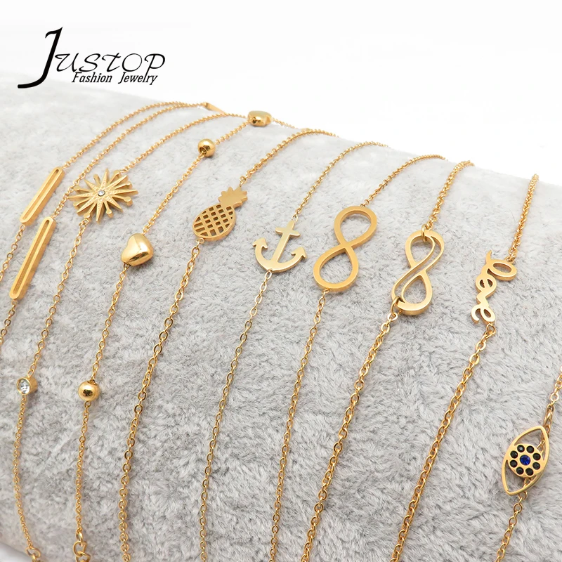Women Stainless Steel Jewelry Accessories Wholesale Heart Infinite Charm 18K Gold Plated Bracelets, As picture
Women Stainless Steel Jewelry Accessories Wholesale Heart Infinite Charm 18K Gold Plated Bracelets, As picture