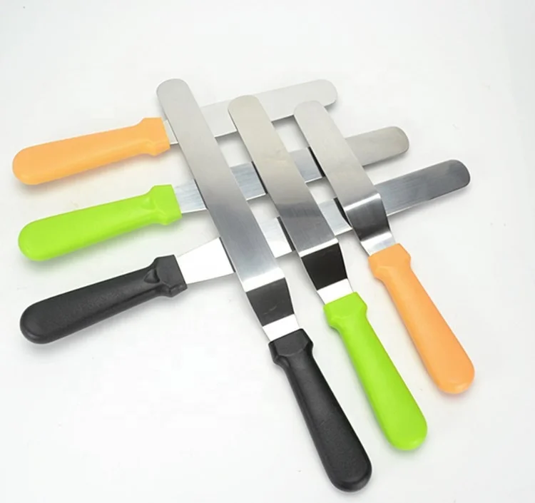 straight spatula icing spread tool palette knife for making cake tool, Black, orange, green
straight spatula icing spread tool palette knife for making cake tool, Black, orange, green
