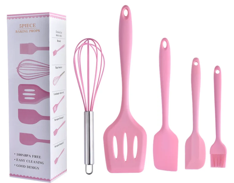 5pcs Silicone Kitchen Accessories Cooking Tools Kitchenware Set Utensils Cooking Baking Set, Customized
5pcs Silicone Kitchen Accessories Cooking Tools Kitchenware Set Utensils Cooking Baking Set, Customized