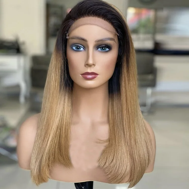 Short Colored Bob Wig T1B/27 Ombre Color Straight Brazilian Human Hair 13*4 Lace Front Wigs, T1b/27 color
Short Colored Bob Wig T1B/27 Ombre Color Straight Brazilian Human Hair 13*4 Lace Front Wigs, T1b/27 color